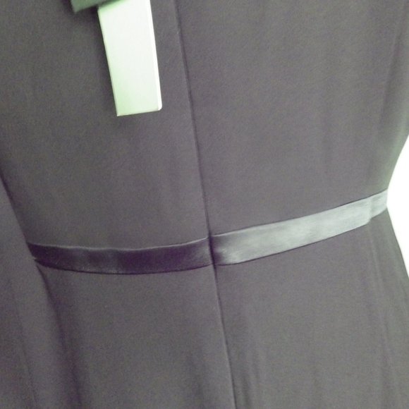 HALSTON Evening/ Cocktail Dress Black & White - Picture 10 of 13